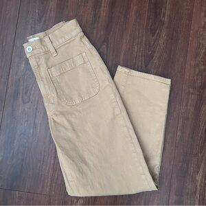 Madewell Mustard High-Waisted Tapered Mom Jeans